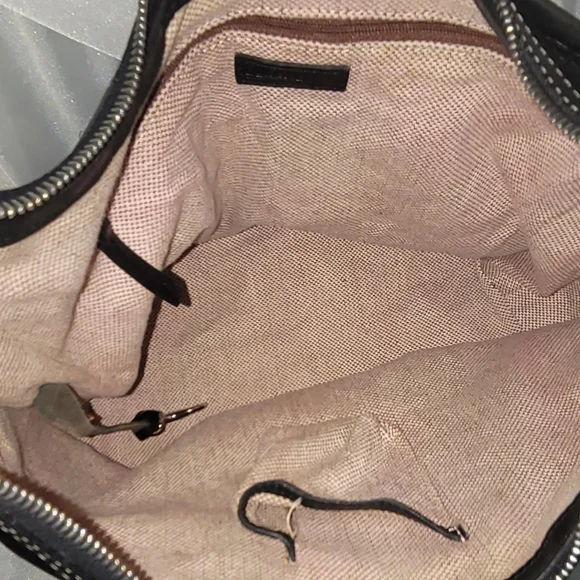 Dooney & Bourke Black Croc-Patterned Hobo Bag - Picture 8 of 10